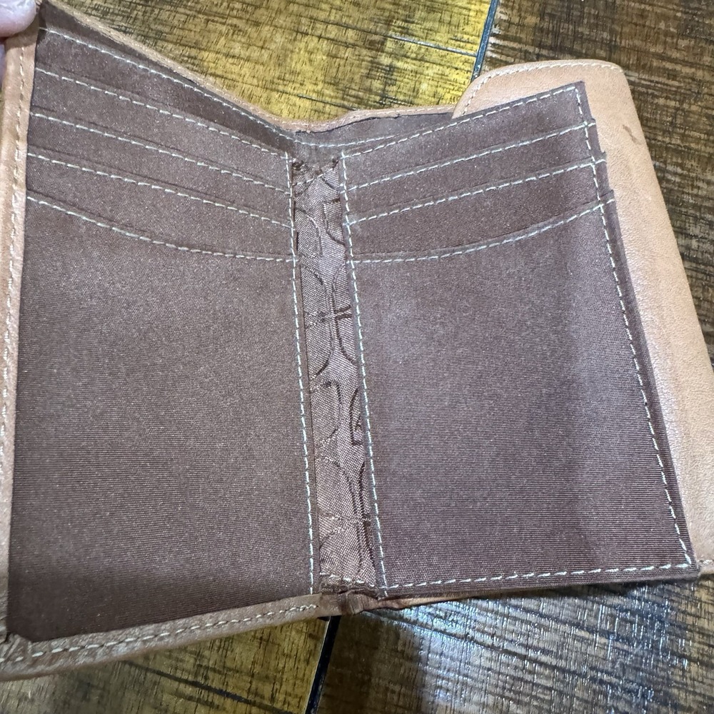 Fossil Hanover Leather Wallet Trifold Brown Cards Coins Money Snap Zipper‎ - Picture 15 of 16